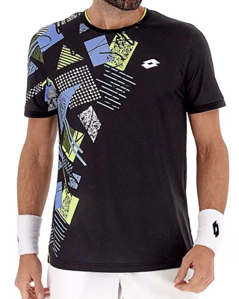 Herren Tennis-T-Shirt Lotto Tech I D5 Tee - all black