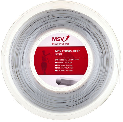 Teniska žica MSV Focus Hex Soft (200 m) - white