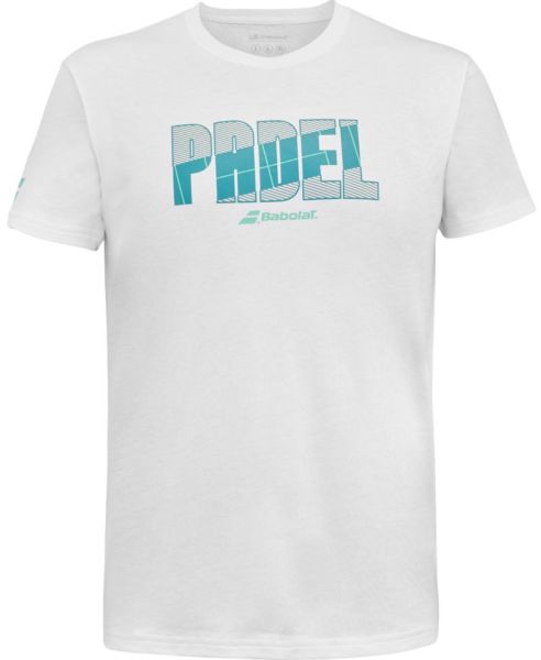 Męski T-Shirt Babolat Padel Cotton Men - Biały