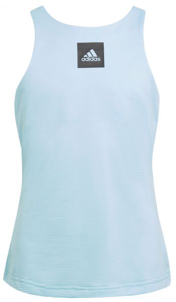 Marškinėliai mergaitėms Adidas G Q2 Tank Heat Ready - pulse aqua/black