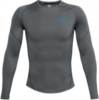 Męski T-Shirt tenisowy Under Armour Rush Heatgear 2.0 Comp LS - grey
