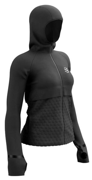 Chaqueta de tenis para mujer Compressport Winter Insulated 10/10 - Negro