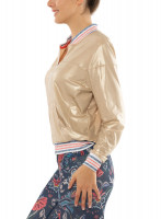 Dámská tenisová mikina Lucky in Love A Stitch In Time Champagne Bomber Jacket Women - champagne Dámská tenisová mikina Lucky in Love A Stitch In Time Champagne Bomber Jacket Women - champagne