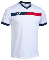 Herren Tennis-T-Shirt Joma Court Short Sleeve T-Shirt - Rot, Weiß