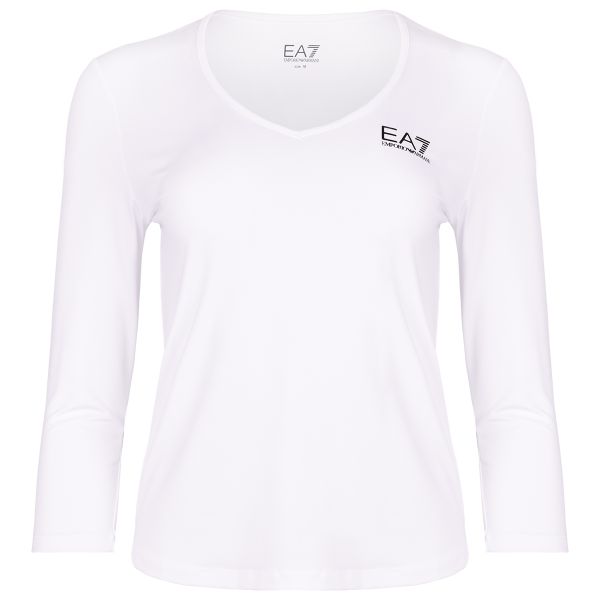 Női póló (hosszú ujjú) EA7 Woman Jersey T-shirt - white