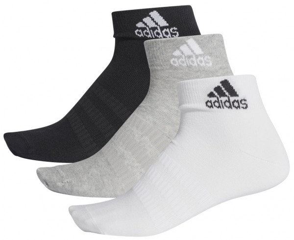 Chaussettes de tennis Adidas Light Ankle 3PP - grey/white/black