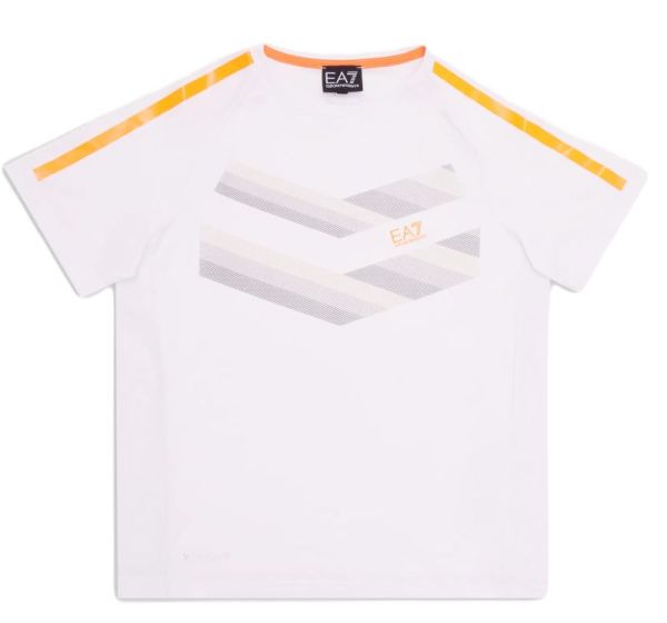 Тениска за момчета EA7 Boys Jersey T-Shirt - white