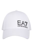 Gorra de tenis  EA7 Unisex Train Core Logo Baseball Hat - white/black