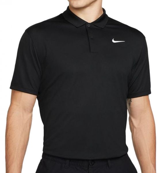 Ανδρικά Πόλο Μπλουζάκι Nike Court Dri-Fit Pique Polo M - black/white