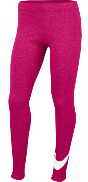 Pantalones para niña Nike NSW Favorites Swoosh Tight G - fireberry/white