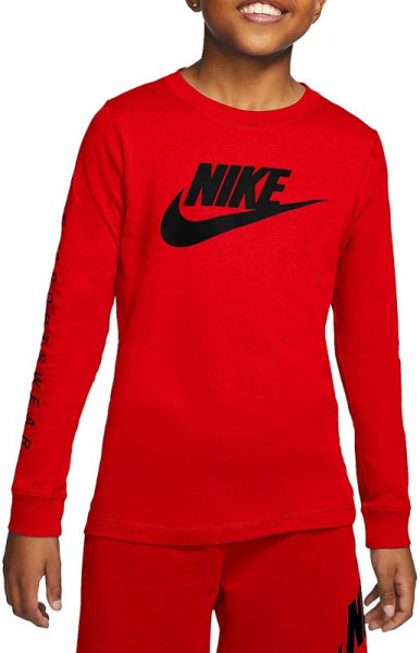  Nike Swoosh Futura Long Sleeve Tee - university red