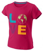 Marškinėliai mergaitėms Wilson Love Earth Tech Tee - love potion