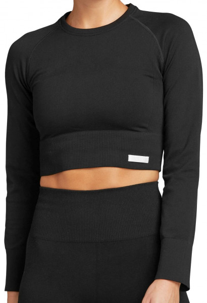 Moteriški marškinėliai Björn Borg Stockholm Seamless Crop Top W - black beauty
