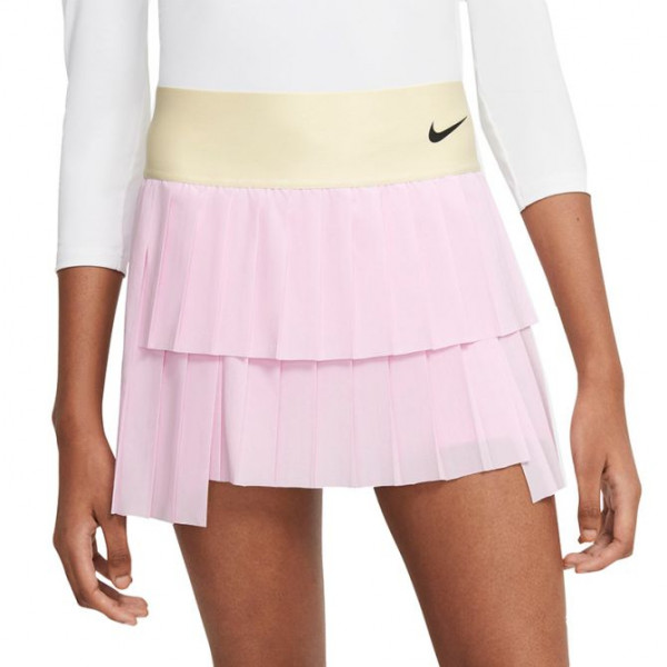 Teniso sijonas moterims Nike Court Dri-Fit Advantage Skirt Pleated W - regal pink/coconut milk/black