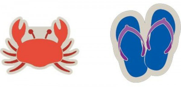 Antivibrateurs Gamma String Things 2P - crab/flip flops