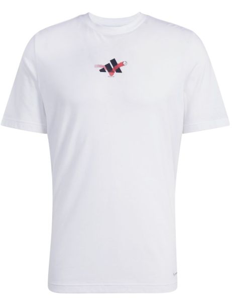 Men's T-shirt Adidas Melbourne Tennis 3-Ball Graphic - White