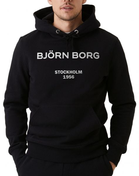 Felpa da tennis da uomo Björn Borg Borg Hood - black beauty