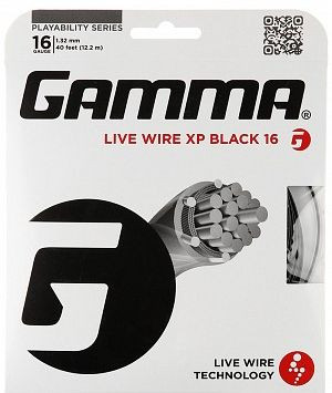Tennis-Saiten Gamma Live Wire XP - black