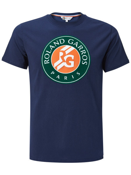 Herren Tennis-T-Shirt Roland Garros Tee Shirt Big Logo M - marine