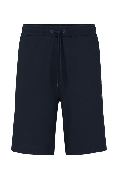 Tenisa šorti vīriešiem BOSS Regular-Fit Shorts In Stretch Fabric - dark blue