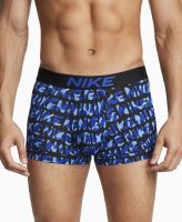 Sporta apakššorti vīriešiem Nike Dri-Fit Essential Micro Trunk 1P - game royal/blck bubble swoosh print Sporta apakššorti vīriešiem Nike Dri-Fit Essential Micro Trunk 1P - game royal/blck bubble swoosh print