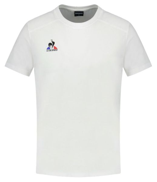 Herren Tennis-T-Shirt Le Coq Sportif Tennis T-Shirt Short Sleeve N°4 - Weiß