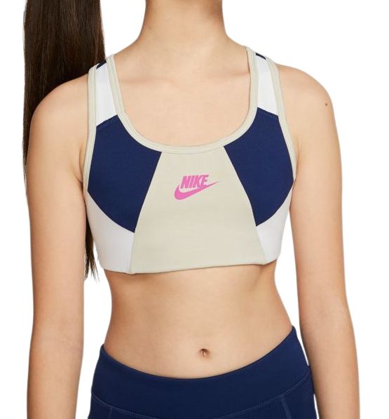 Liemenėlė mergaitėms Nike Bra Classic Veneer NSW G - light orewood brown/blue void/white/fire pink