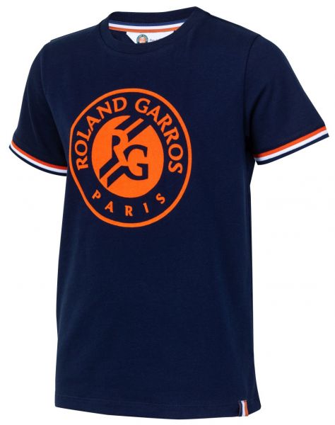 Fiú póló Roland Garros Tee Shirt Big Logo K - marine
