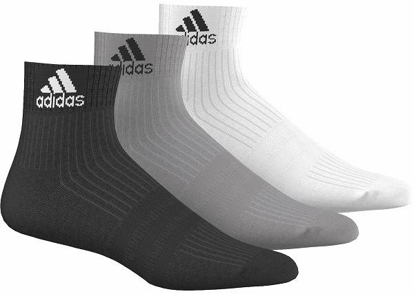  Adidas 3S Performance Ancle HC 3PP - 3 pary/black/medium grey heather/white
