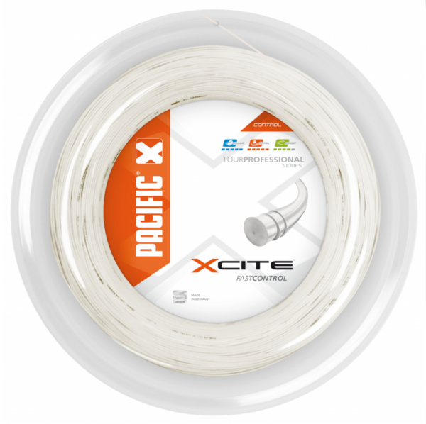 Тенис кордаж Pacific X Cite (220m) - Бял