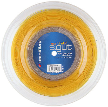 Tecnifibre Synthetic Gut Tennis String 1.25mm/17G 200m Reel Gold 