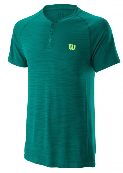  Wilson Competition Seamless Henley - lagoon green