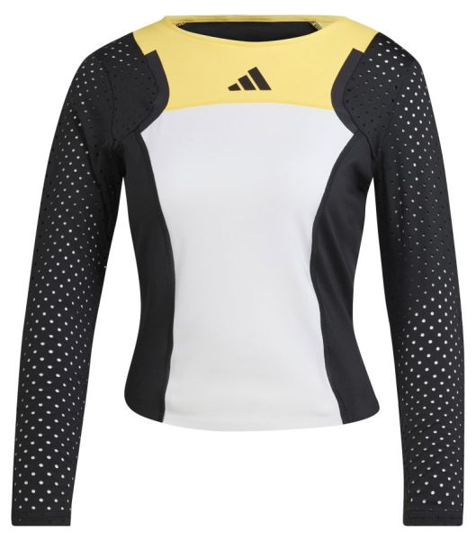 Damen Langarm-T-Shirt Adidas Heat.Rdy Pro 3/4 Longsleeve Shirt - white/orange/black