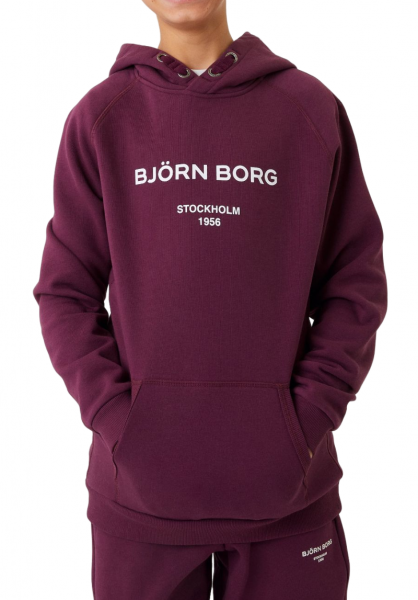 Chlapčené mikiny Björn Borg Hoodie - grape wine