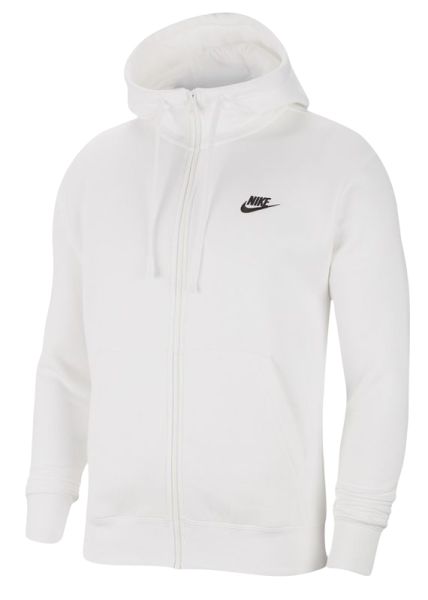 Felpa da tennis da uomo Nike Swoosh M Club Hoodie FZ BB - white/white/black