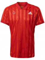Herren Tennis-T-Shirt Adidas Freelift Tee ENG M - scarlet/white