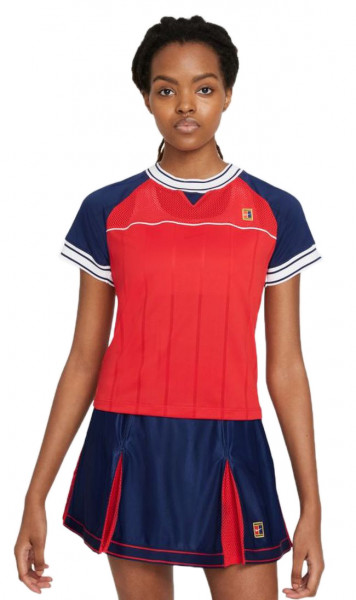 Tenisa T-krekls sievietēm Nike Court Dri Fit Slam W - university red/binary blue