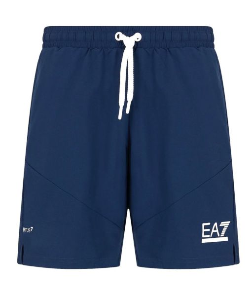 Shorts de tennis pour hommes EA7 Man Jersey Shorts - navy blue