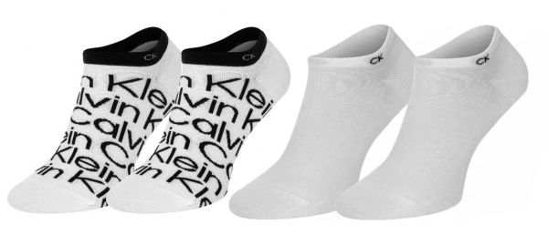 Čarape za tenis Calvin Klein Sneaker All Over 2P - white