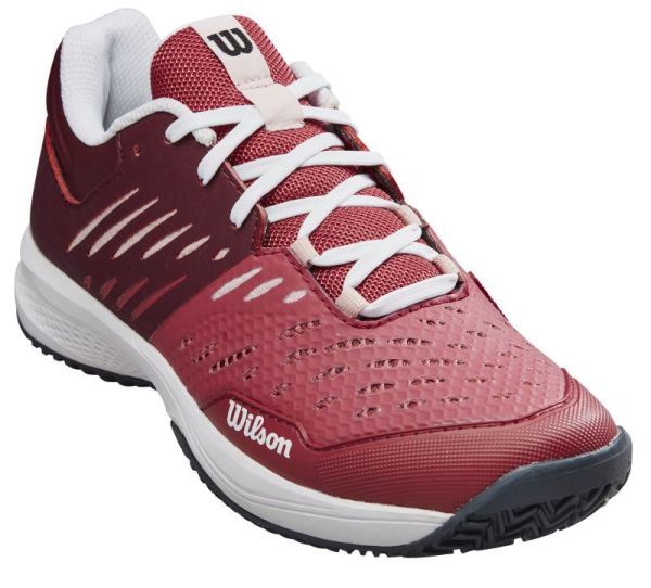 Zapatillas de tenis para mujer Wilson Kaos Comp 3.0 W - earth red/fig/silver pink