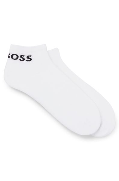 Chaussettes de tennis BOSS Ankle-Length Socks In Stretch Fabric - white