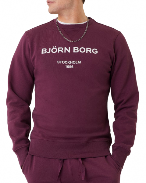 Herren Tennissweatshirt Björn Borg Crew - grape wine