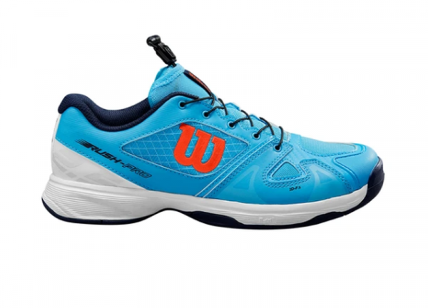 Juniorskie buty tenisowe Wilson Rush Pro Junior QL - bonnie blue/white/tangerine tango