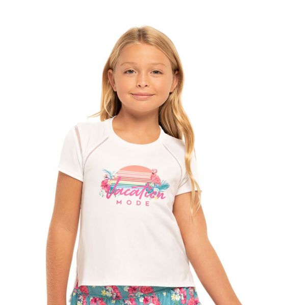T-shirt pour filles Lucky in Love Novelty On Vacay - multicolor