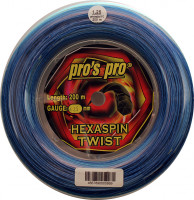Cordaje de tenis Pro's Pro Hexaspin Twist (200 m) - blue