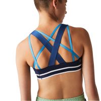 Sportski grudnjak Lacoste SPORT Criss-Crossing Straps Sports Bra - navy blue/blue Sportski grudnjak Lacoste SPORT Criss-Crossing Straps Sports Bra - navy blue/blue