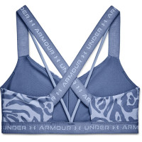 Γυναικεία Μπουστάκι Under Armour Crossback Low Print Sports Bra - mineral blue Γυναικεία Μπουστάκι Under Armour Crossback Low Print Sports Bra - mineral blue