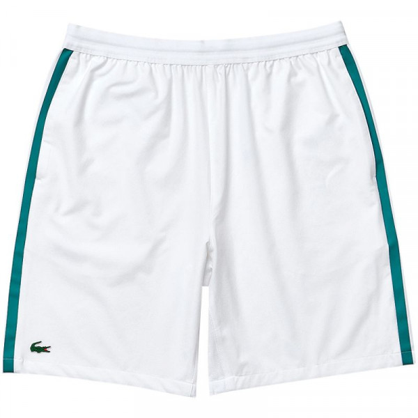  Lacoste Men’s Lacoste SPORT x Novak Djokovic Breathable Stretch Shorts - white/gre