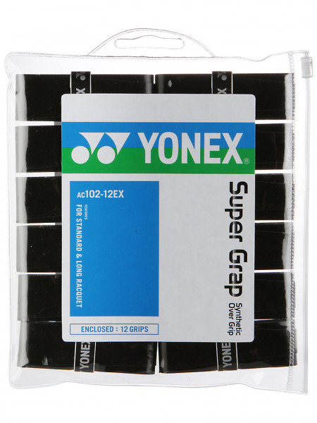 Tenisa overgripu Yonex Super Grap 12P - black