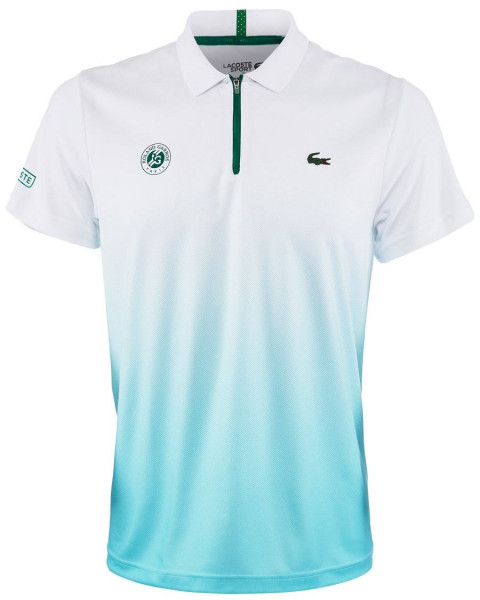  Lacoste SPORT Roland Garros Polo Shirt - white/turquoise